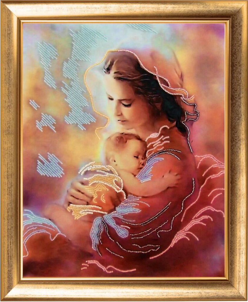 Bead embroidery kit Mother's love DIY