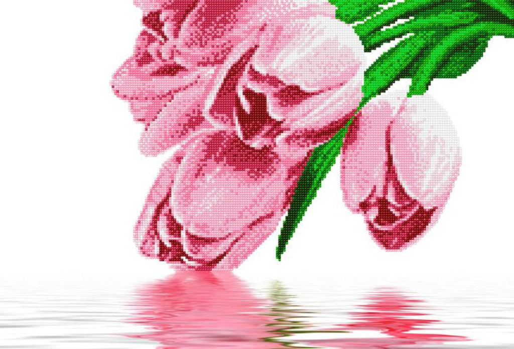 Bead Embroidery Kit Tulips Flowers DIY