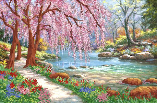 Bead Embroidery Kit Spring Landscape DIY Marichka