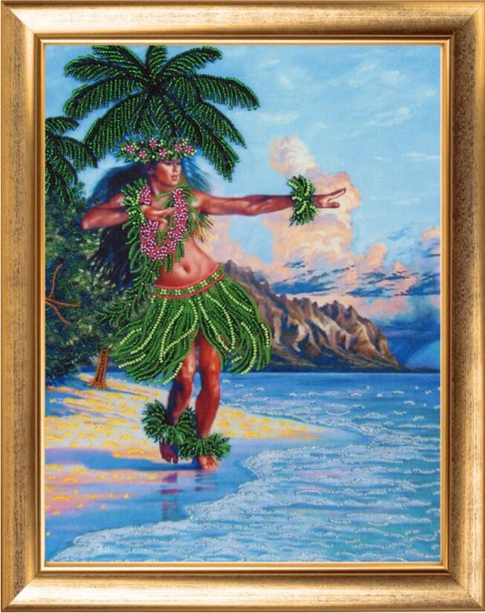 Bead embroidery kit Seeing off the sun DIY