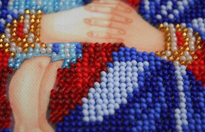 Bead Embroidery Kit Icon Virgin Mary Mother of God DIY Abris Art