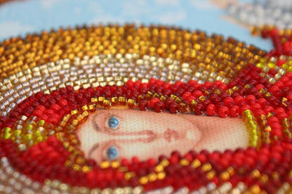 Bead Embroidery Kit Icon Virgin Mary Mother of God DIY Abris Art