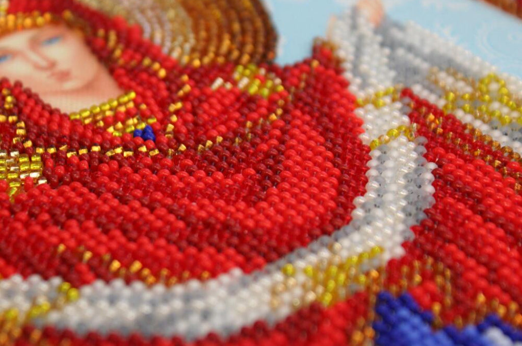 Bead Embroidery Kit Icon Virgin Mary Mother of God DIY Abris Art