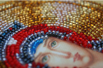 Bead Embroidery Kit Icon Virgin Mary Mother of God DIY Abris Art