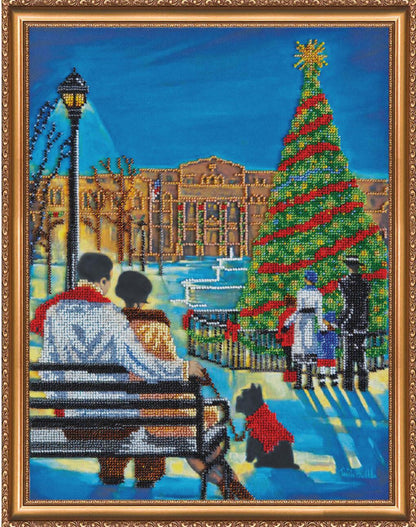Bead Embroidery Kit Christmas DIY Abris Art