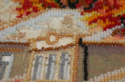 Bead Embroidery Kit Autumn city DIY Abris Art