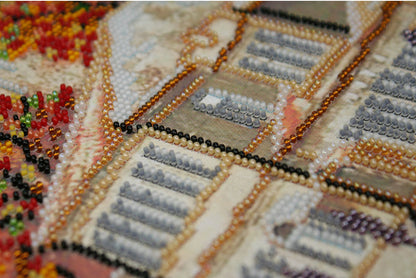 Bead Embroidery Kit Autumn city DIY Abris Art