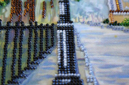 Bead Embroidery Kit City sketches DIY Abris Art