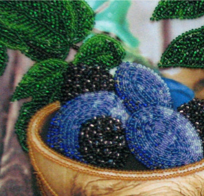 Bead embroidery kit Blackberry DIY
