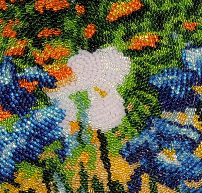 Bead embroidery kit Irises Flowers Van Gogh DIY