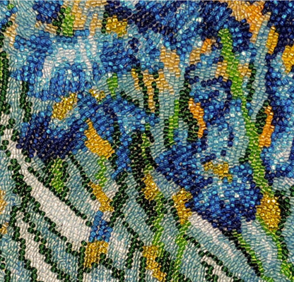 Bead embroidery kit Irises Flowers Van Gogh DIY