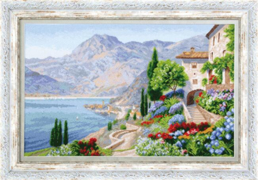 Counted Cross Stitch Kit On the coast DIY Charivna mit