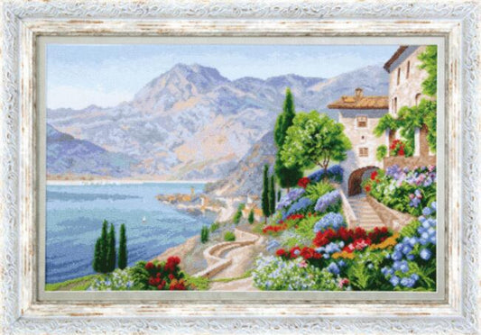 Counted Cross Stitch Kit On the coast DIY Charivna mit