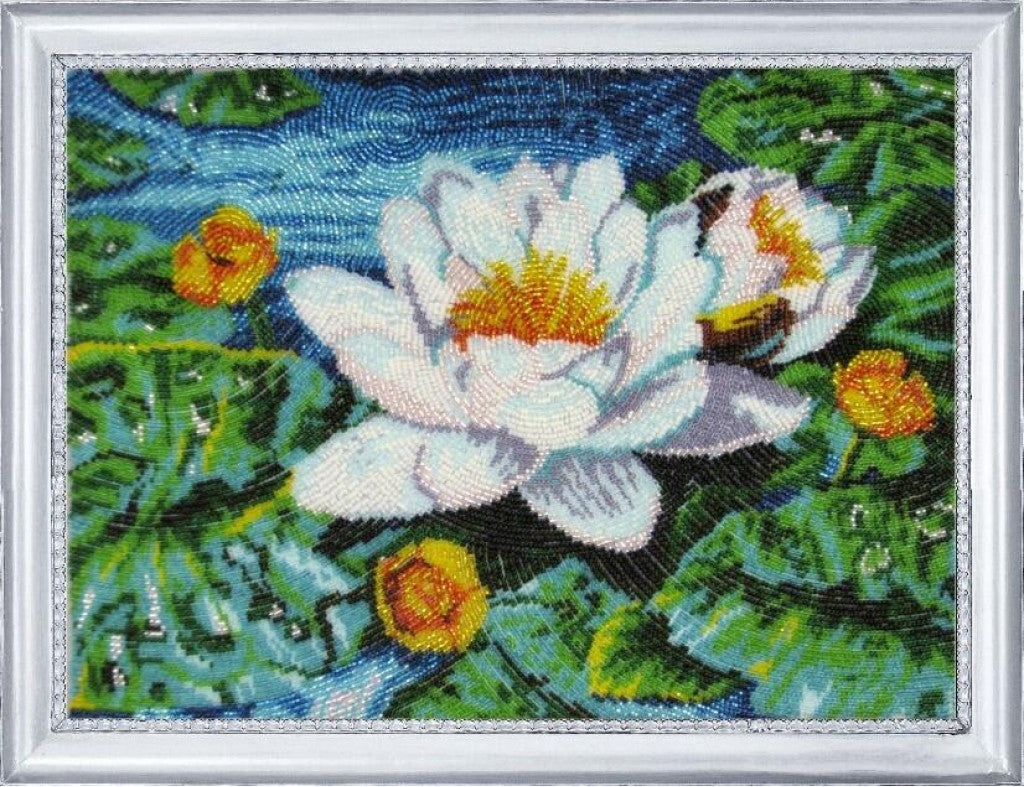 Full Bead Embroidery Kit Lotus Flowers DIY