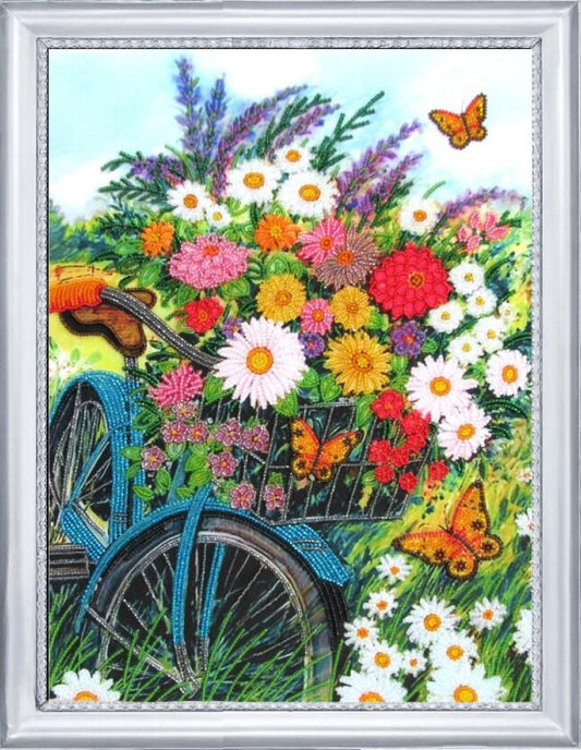 Bead Embroidery Kit Summer Flowers DIY