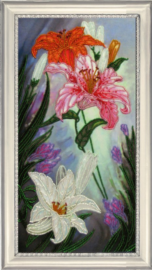 Bead Embroidery Kit Lilies Flowers DIY