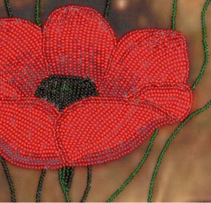 Bead Embroidery Kit "Poppy Triptych" DIY