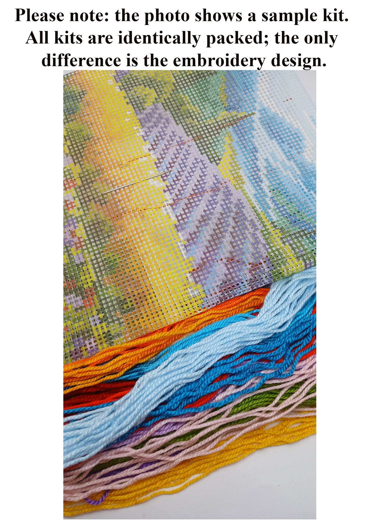 Tapestry Pillow Cover DIY kit "Bright ornament" Needlepoint kit Printed canvas