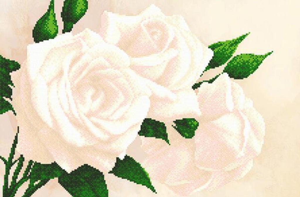Bead Embroidery Kit Roses Flowers DIY