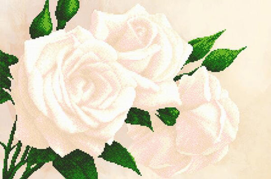 Bead Embroidery Kit Roses Flowers DIY