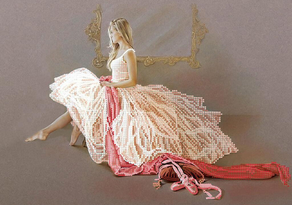 Bead Embroidery Kit Ballerina DIY Tela Artis