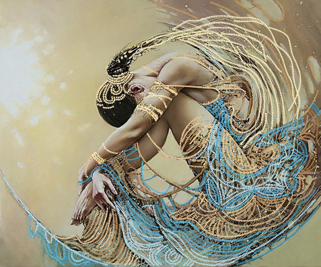 Bead Embroidery Kit Electra DIY Tela Artis