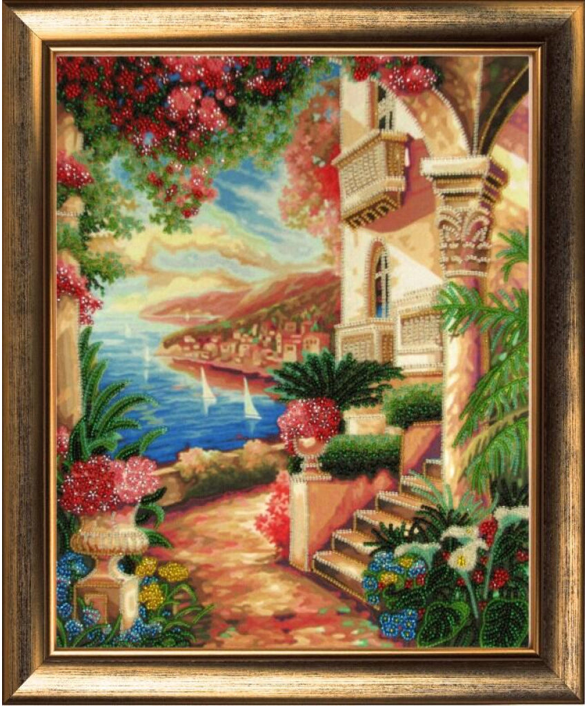 Bead embroidery kit Cote d'Azur DIY
