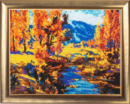 Kit complet de broderie de perles DIY pour l'automne