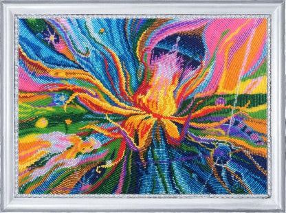 Full Bead Embroidery Kit Flower DIY