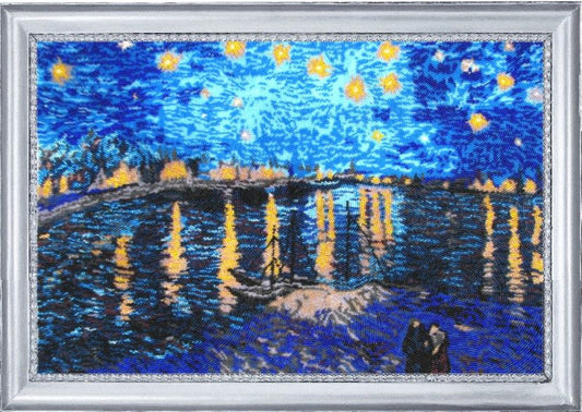 Bead Embroidery Kit Starry night over the Rhone Van Gogh DIY