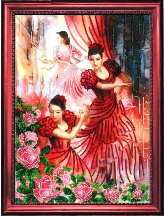 Bead embroidery kit Flamenco DIY