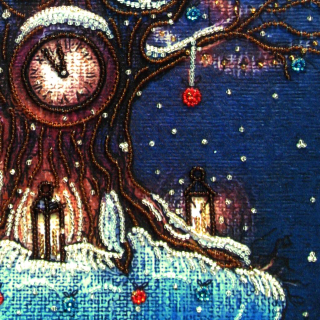 Bead embroidery kit "Tree of Time" DIY