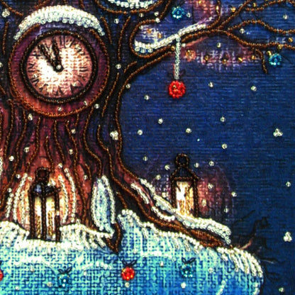 Bead embroidery kit "Tree of Time" DIY