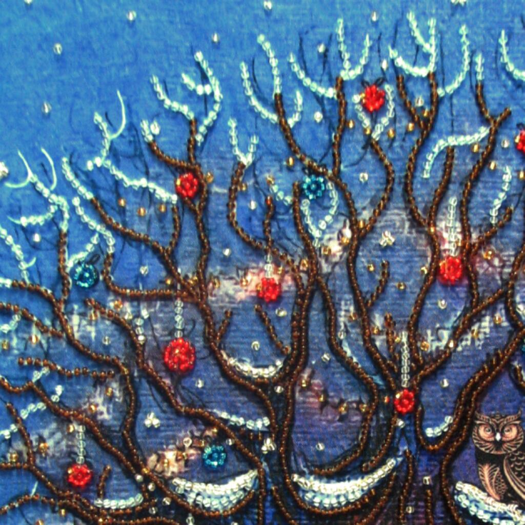 Bead embroidery kit "Tree of Time" DIY