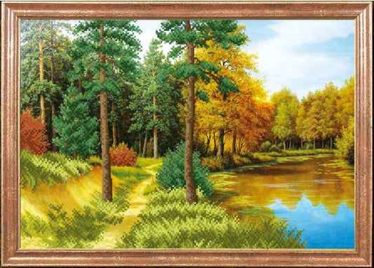 Kit de broderie de perles L'automne arrive DIY