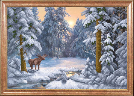 Kit de broderie de perles Journée d'hiver DIY