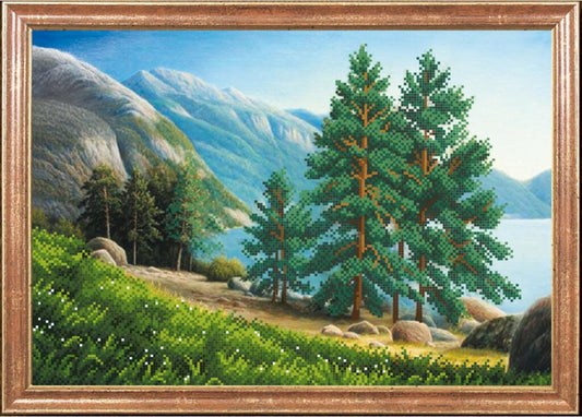 Kit de broderie de perles Épicéa sur le rivage DIY