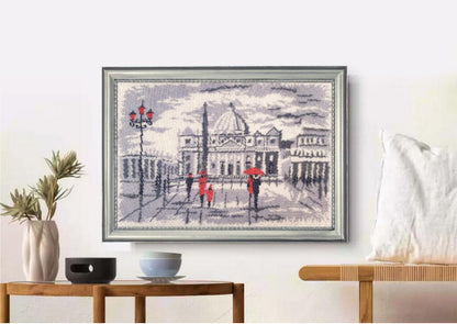 Bead Embroidery Kit "A Walk in Rome" DIY