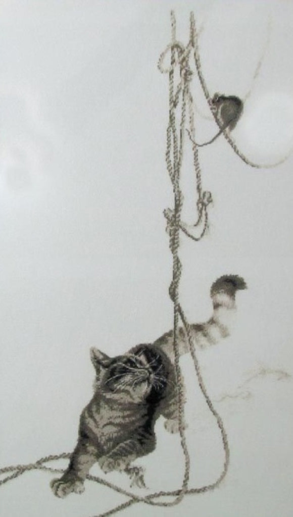 Counted Cross Stitch Kit Cat DIY Alisena