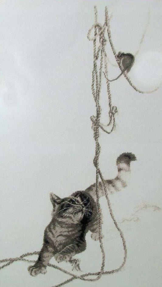 Counted Cross Stitch Kit Cat DIY Alisena