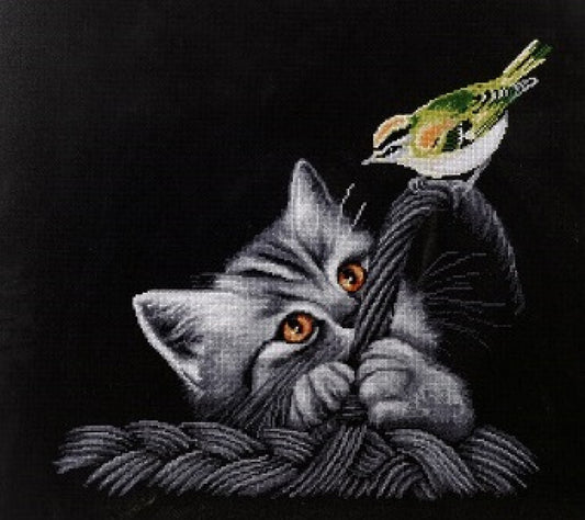 Counted Cross Stitch Kit Cat DIY Alisena