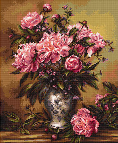Gobelin kit Needlework Tapestry Kit Peonies Flowers DIY Luca-S
