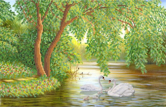 Bead Embroidery Kit Summer Landscape DIY Marichka