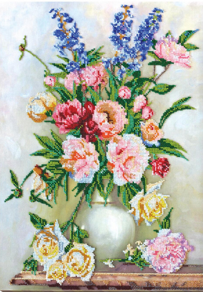 Perlenstickerei-Set Blumen DIY