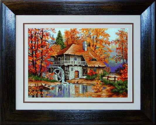Gobelin kit Tapestry embroidery Kit Autumn landscape DIY Luca-S