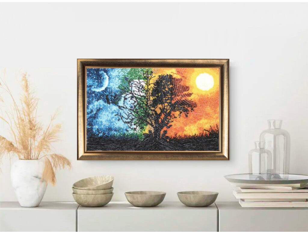 Full Bead Embroidery Kit "Day and night" DIY