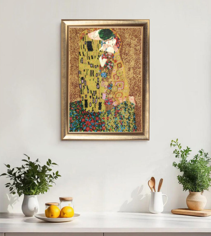 Perlenstickerei-Set Kuss Klimt DIY