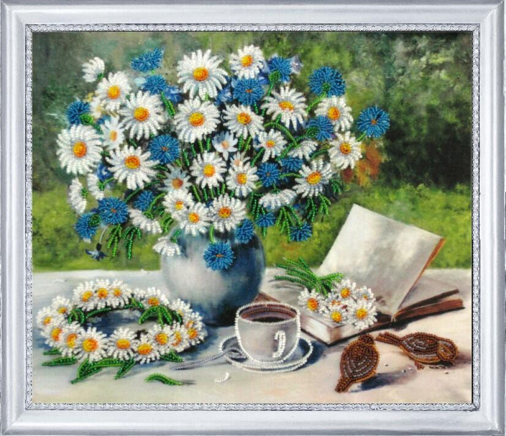 Perlenstickerei-Set Daisy Mood Blumen DIY