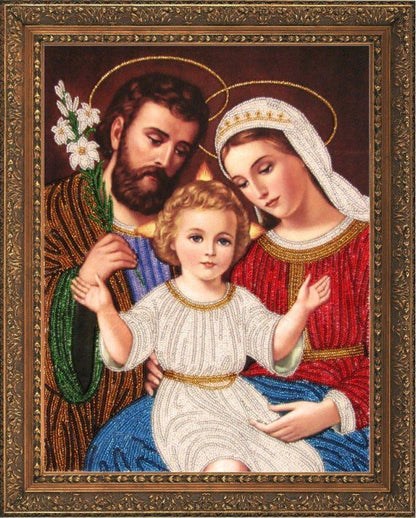 Bead Embroidery Kit Holy family DIY