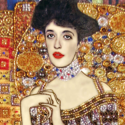 Bead embroidery kit Golden Adele Klimt DIY